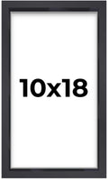 10x18 Shadow Box Frame Contemporary Black | 1'' Depth of Usable Space| Interior Size 10x18 or 18x10 Inches| UV Resistant Acrylic