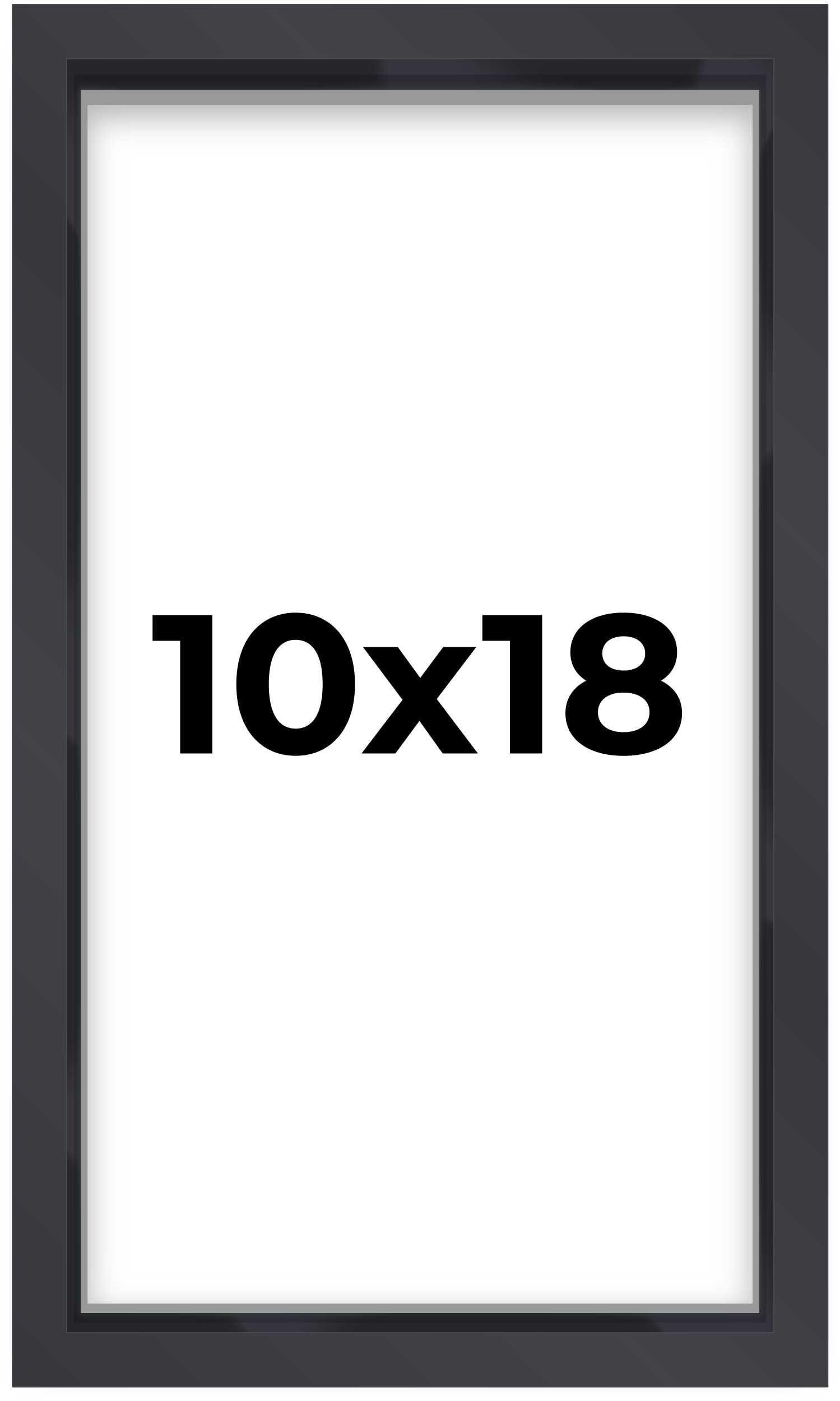 10x18 Shadow Box Frame Contemporary Black | 1'' Depth of Usable Space| Interior Size 10x18 or 18x10 Inches| UV Resistant Acrylic