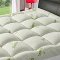 Extra Thick Twin Mattress Topper For Back Pain, 1200 Gsm Quilted Fitted Viscose Made From Bamboo Mattress Pad Pillow Top Mattres