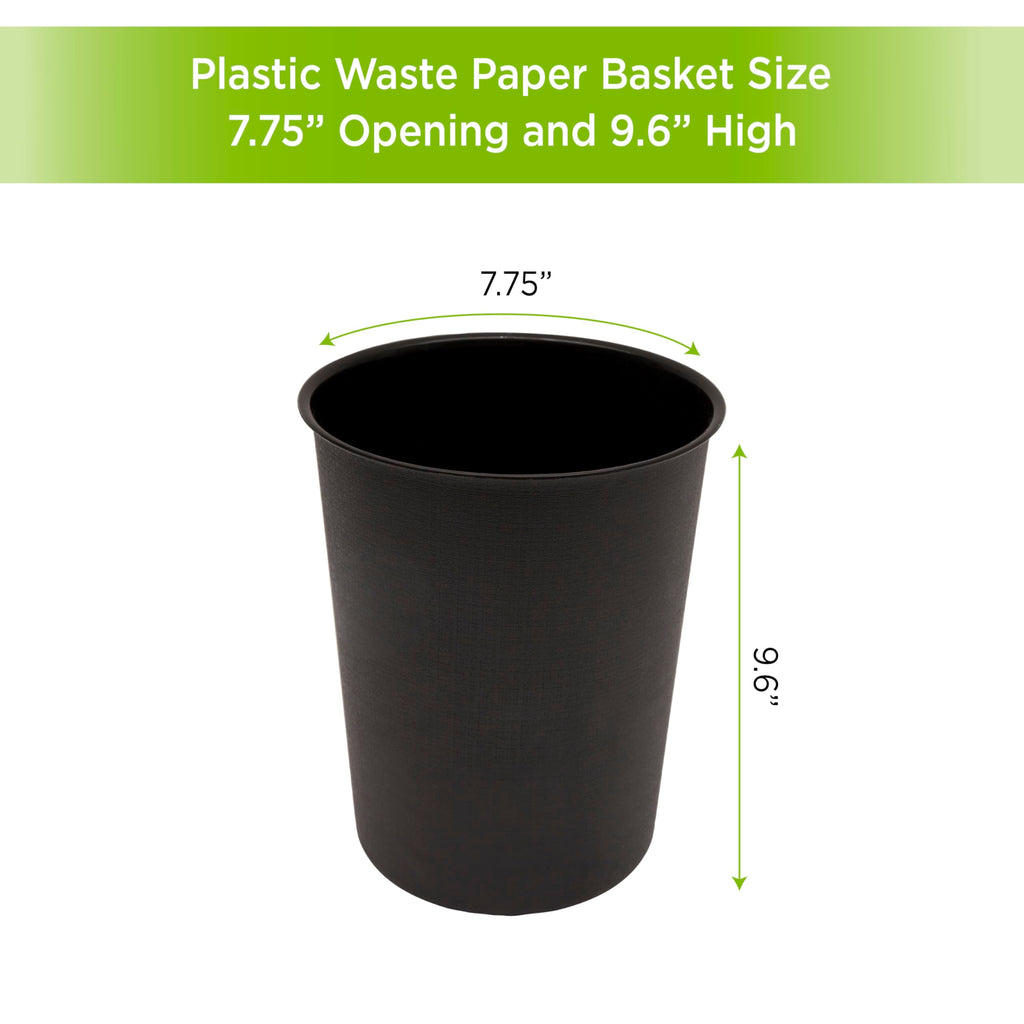 Kenney Kn83001 Storage Made Simple 1.53 Gallon (5.7 Liter) Small Open Top Rust-Proof Plastic Waste Basket/Trash Can/Garbage Can