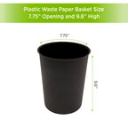 Kenney Kn83001 Storage Made Simple 1.53 Gallon (5.7 Liter) Small Open Top Rust-Proof Plastic Waste Basket/Trash Can/Garbage Can