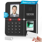 Vevor Time Clocks For Employees Small Business With Face, Fingerprint, Rfid And Pin Punching In One, Biometric Time Clock With 5