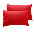 Nestl Red King Pillow Cases 2 - Soft King Size Pillow Case, 1800 Brushed Microfiber Pillowcases, Envelope Closure Pillowcase, Ki