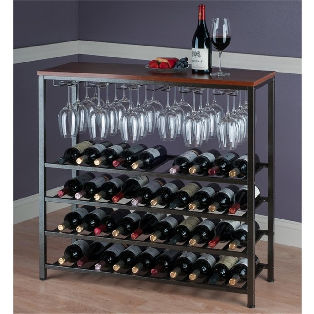 Winsome Wood Michelle Wine Storage Antique Bronze