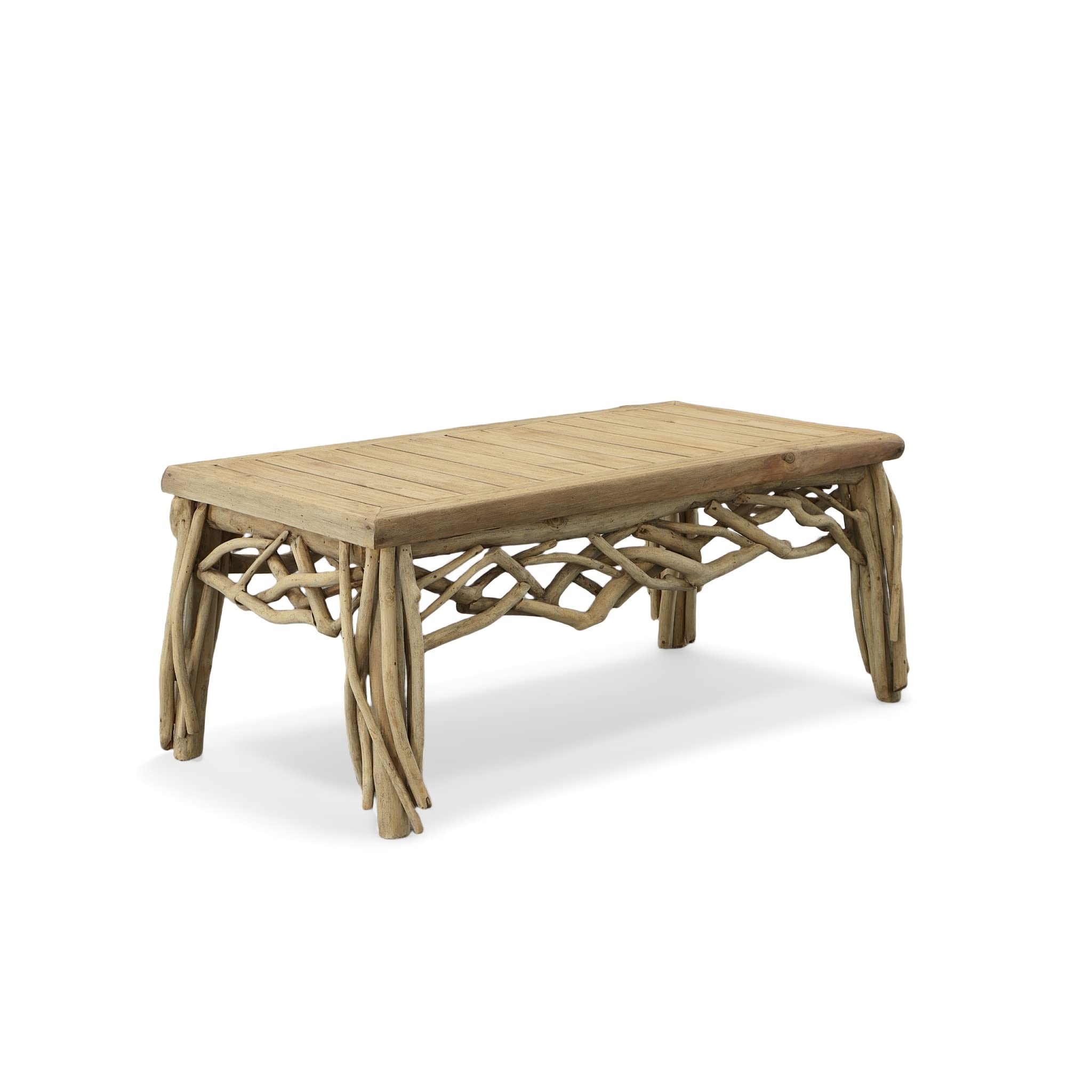 Afd Home Farmhouse Branch Coffee Table, Natural Teak