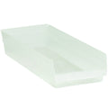BOX USA BBINPS123CL Plastic Shelf Bins, 23 5/8 x 8 3/8 x 4, Clear (Pack of 6)