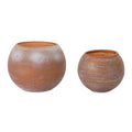 Melrose International Brushed Glass Votive Candle Holder (Set Of 2)