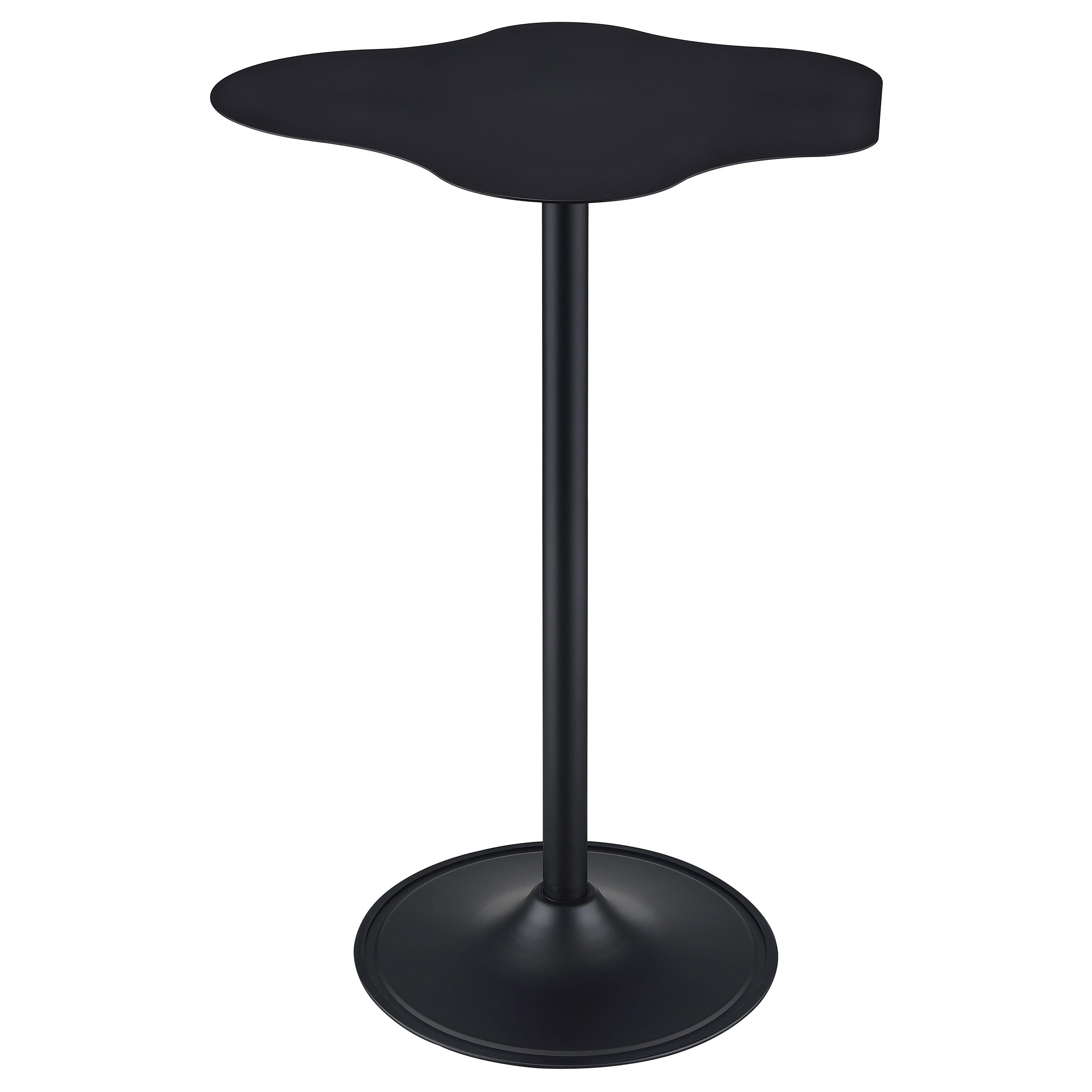 Coaster Home Furnishings Keanu Pedestal Cloud-Shaped Top Bar Table Black