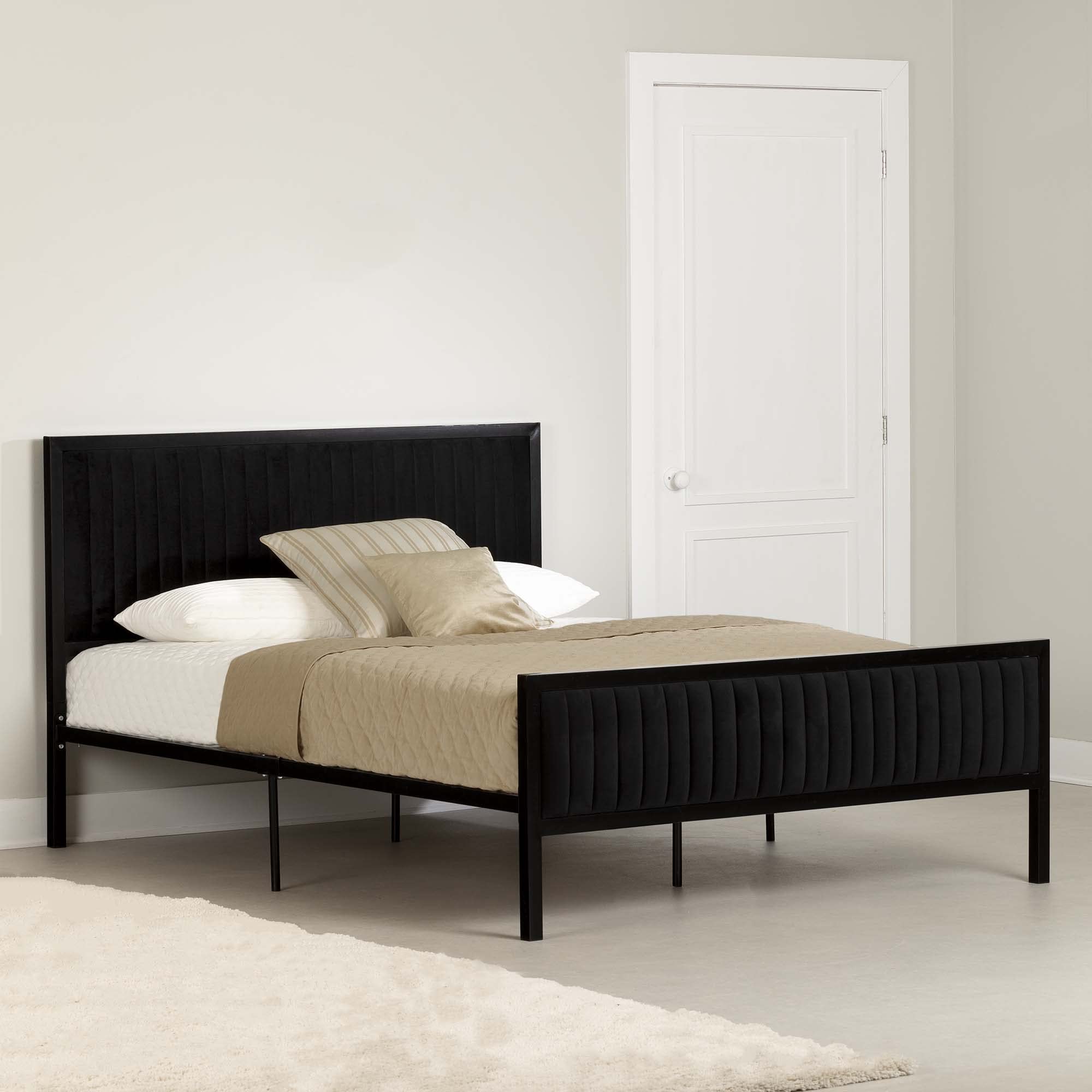 South Shore Hype Metal-Framed Upholstered Bed Set