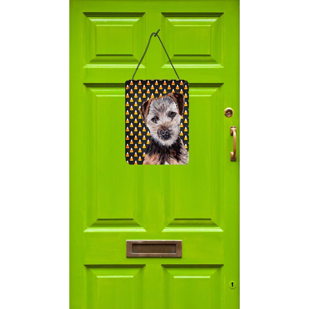 Caroline'S Treasures Sc9663Ds1216 Norfolk Terrier Puppy Candy Corn Halloween Wall Or Door Hanging Prints Aluminum Metal Sign Kit