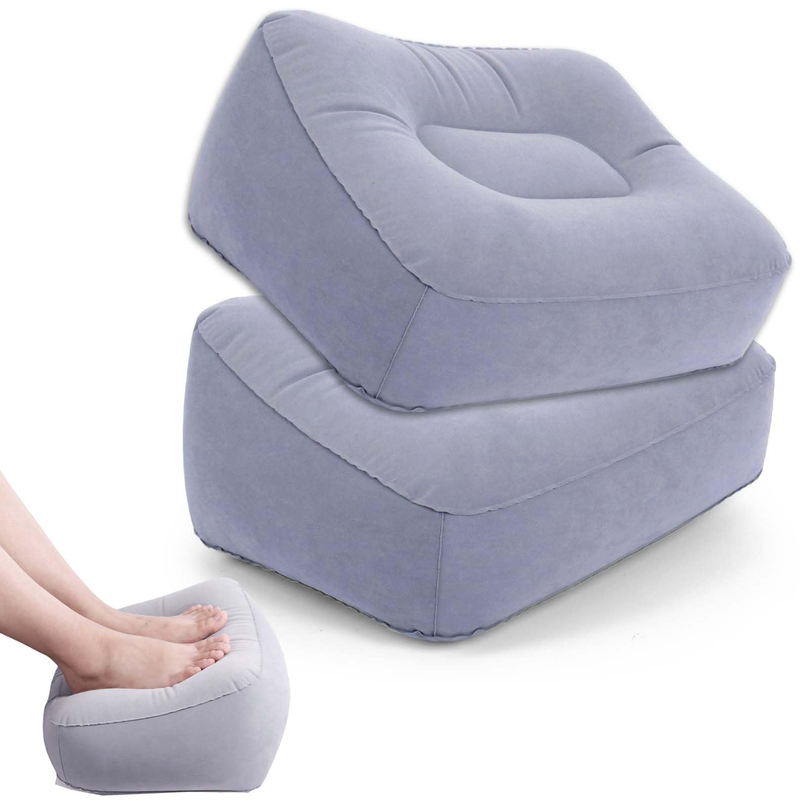 Inflatable Foot Rest Pillow for Air Travel, Airplane Foot Rest Pillow, Adjustable Height Leg Pillow Airplane Bed for Kids Toddle