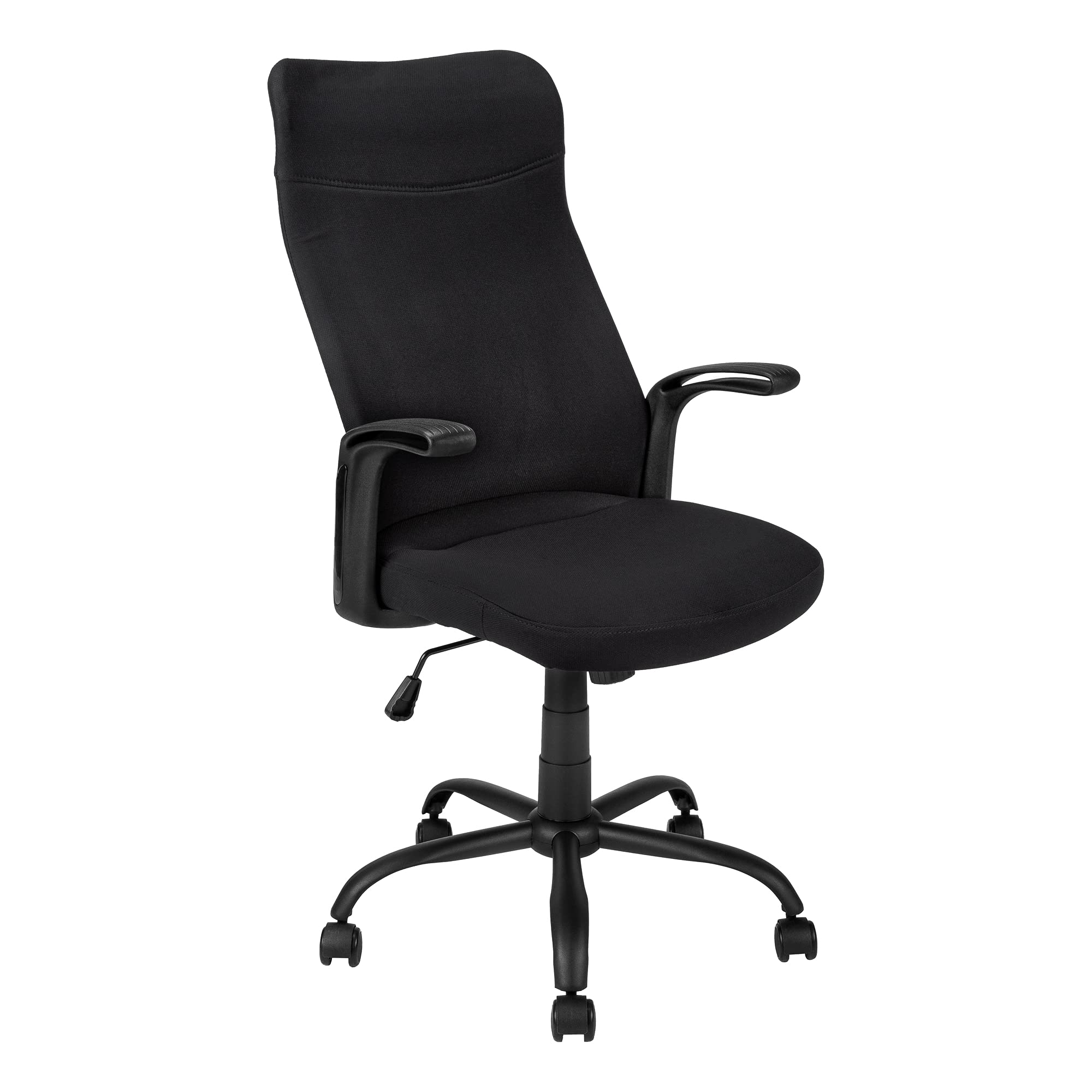 Monarch Specialties BLACK FABRIC/MULTI POSITION OFFICE CHAIR