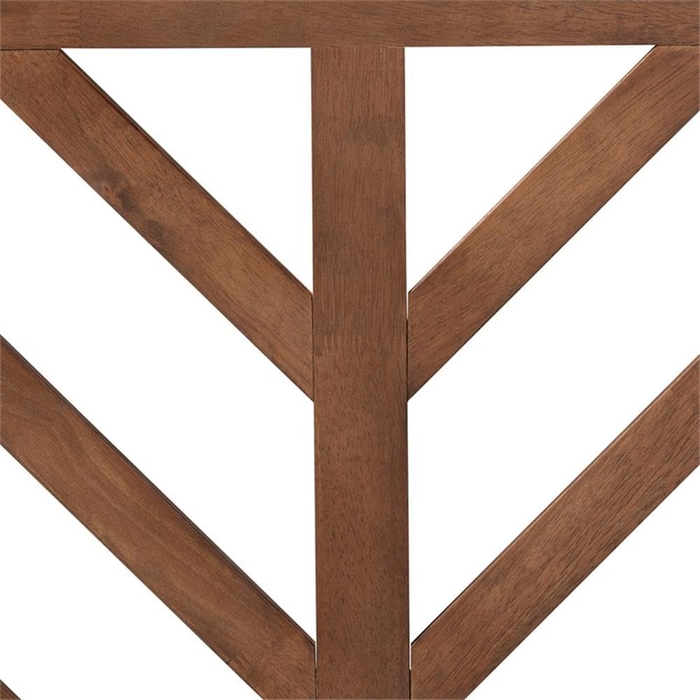 Baxton Studio Belisma Modern and Contemporary Ash Walnut Finished Wood King Size Headboard