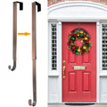 Wreath Hanger,Adjustable Length 14.9-25 Inch Metal Door Hanger,Wreath Hanger for Front Door 20 lbs Larger Christmas Wreaths Deco