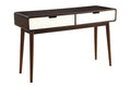 Benjara 16' Modern Wood Beautiful Sofa Table With 2 Drawers In Espresso/White