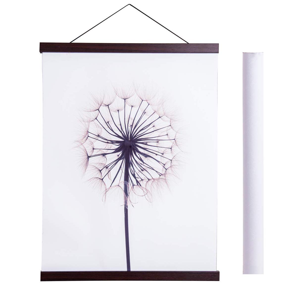 Artmag Magnetic Poster Hanger Frame, 21x28 21x36 21x16 Light Wood Wooden Magnet Canvas Artwork Print Dowel Poster Hangers Frames