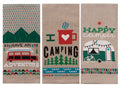 Kay Dee Designs Camping Adventures Chambray Tea Towel Set of 3: Bundle Designs Include: Have an Adventure - I Heart Camping - Ha