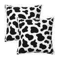Cow Print Farmhouse Throw Pillow Covers 18x18 Inch Black and White Pillow Case Soft Outdoor Pillowcase Cushion Covers Set of 2 f