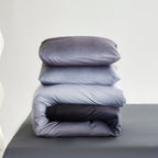Karever Gray White Gradient Comforter Set Queen Gray Velvet Bedding Comforter Modern Plain White And Deep Gray Gradient Soft Qui
