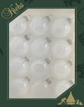Christmas by Krebs [12 Pack] Clear with Silver Caps 2 (50mm) Ornament Designer Seamless Craft Glass Ball