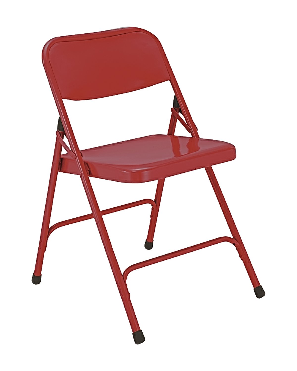 National Public Seat Home Office Decorative Premium All-Steel Folding Chair Red - 4 Pack