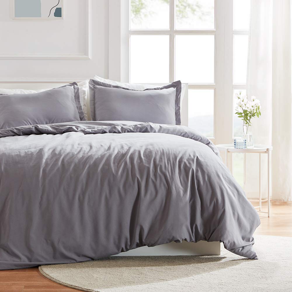 Sleep Zone Twin/Twin Xl Size Duvet Cover For Kids With Zipper Closure & 8 Corner Ties - Super Soft & Breathable All Season Comfo