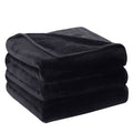 Soft Blanket Travel Size Fleece Warm Fuzzy Throw Blankets For The Bed Sofa Lightweight Charcoal Grey 50'X 61'