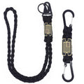 Zxkhyor 2 Pcs Heavy Duty Paracord Lanyard Necklace, 550 Braided Keychain Lanyard Strap With Usa Flag, Parachute Rope Necklace Ke