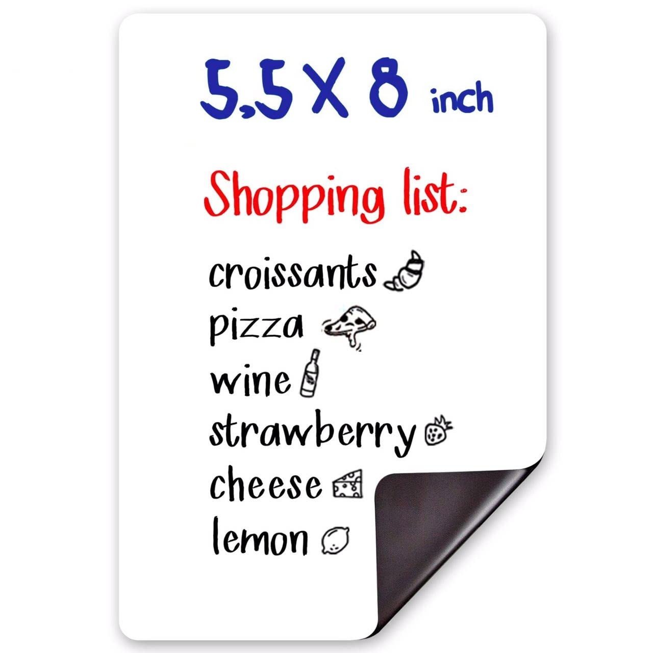 Small Magnetic Whiteboard For Fridge 5.5X8 In - Dry Erase Board For Refrigerator - Small Magnetic List For Frig - Magnetic White