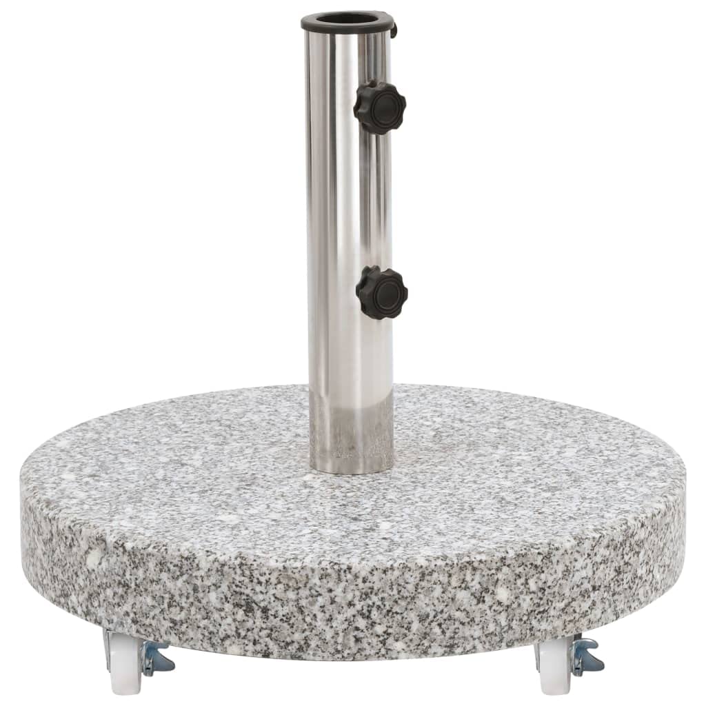 Vidaxl Parasol Base Outdoor Garden Patio Umbrella Accessory Holder Base Weight Plate Stand With Locking Bolt Granite 66.1 Lb Round Gray