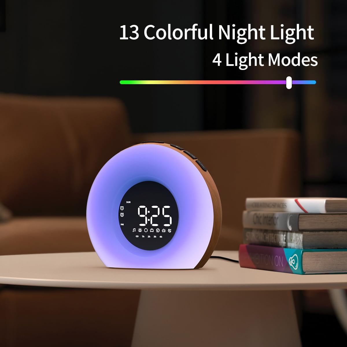 Orangelight Wake Up Light Sunrise Alarm Clock For Bedroom Sunrise Sunset Simulation 23 Natural Sounds 13 Colors Night Light Dual