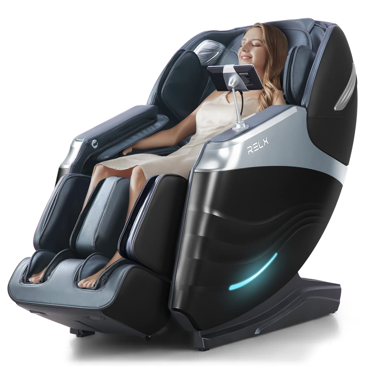 RELX Massage Chair Full Body, Zero Gravity SL-Track Shiatsu Massage Chair, 12 Modes, Airbag Massage, with Yoga Stretch, Foot Mas