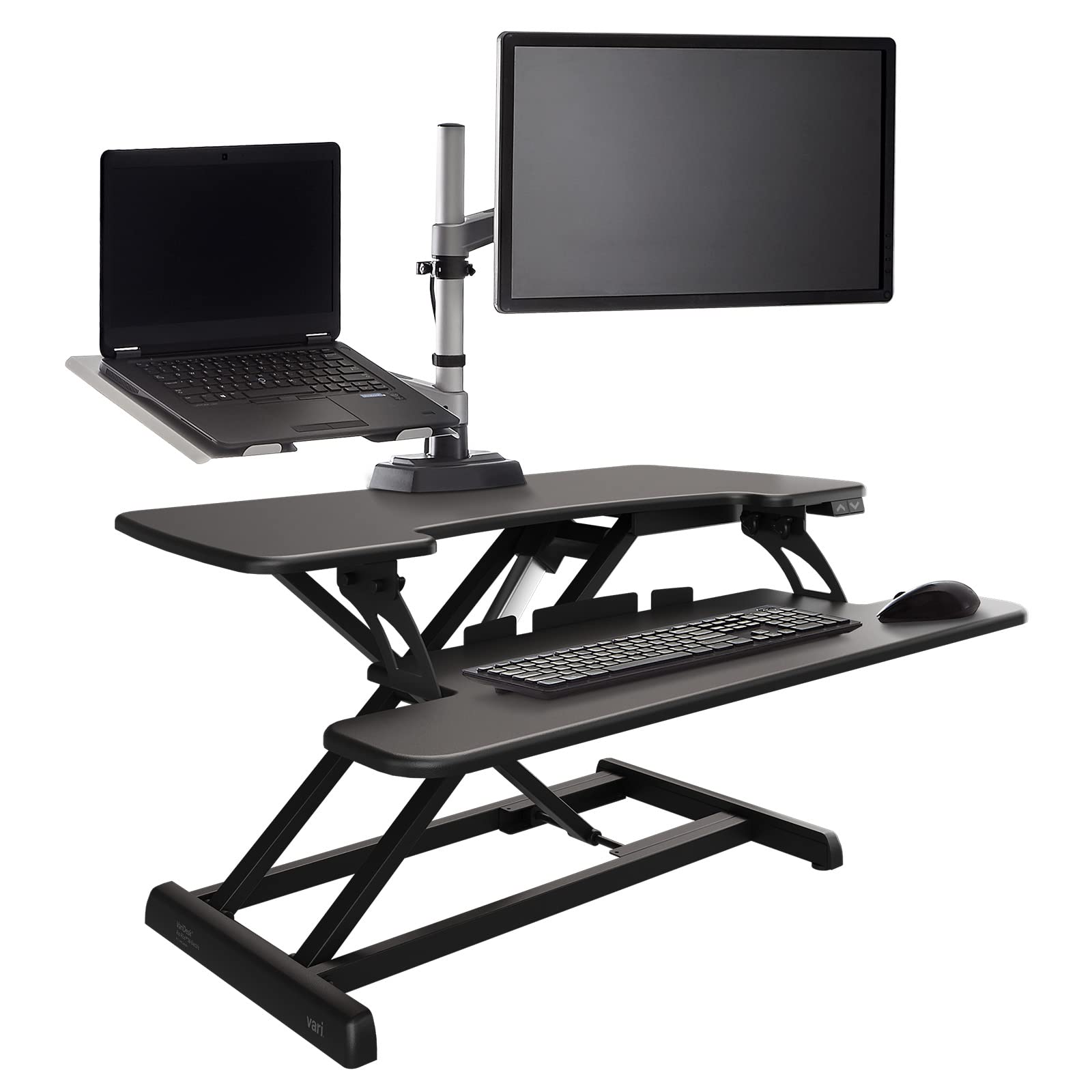 Vari VariDesk Pro Plus 36 Electric - Standing Desk Converter - Height Adjustable Desk Riser - Stand Up Desk Converter for Home O