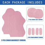Saraflora 2 Pack Gaming Chair Cover, Stretchable Computer Chair Cover Removable Office Chair Cover For Armchair, Swivel Chair, Gaming Chair, Computer Boss Chair, Spandex Chair Slipcovers, Pink