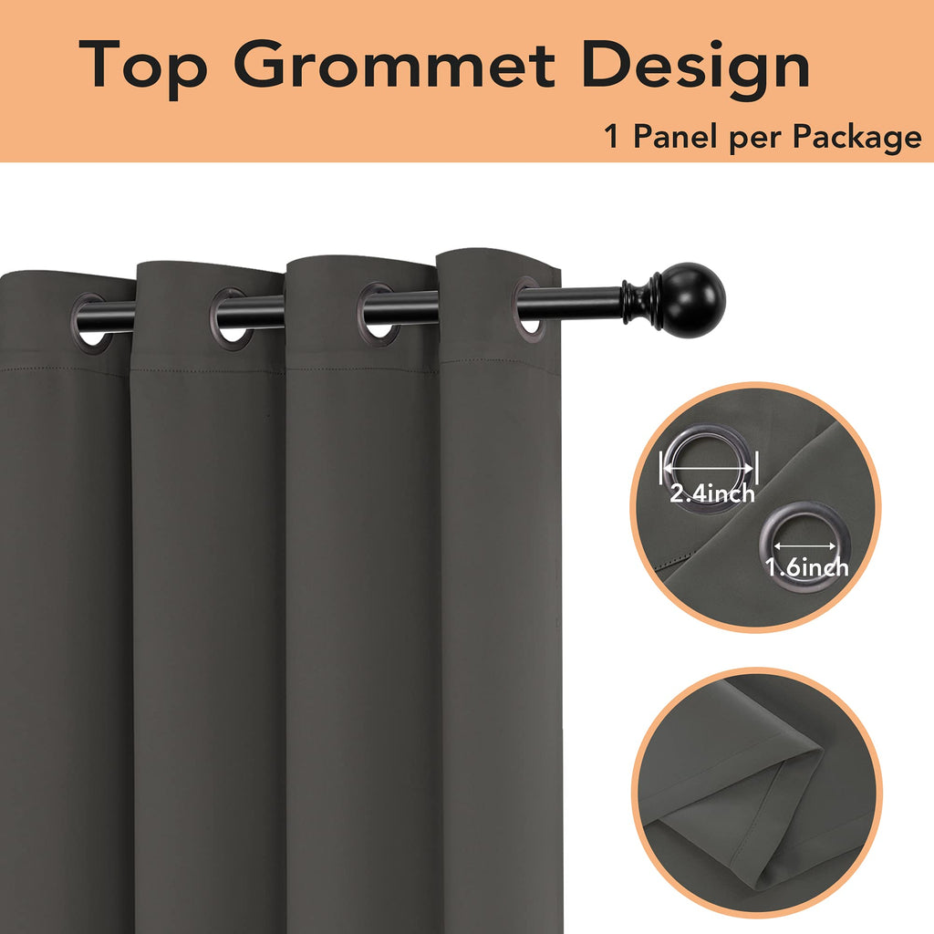Bonzer Room Divider Curtain Total Privacy Wall Grommet Thermal Insulated Wide Blackout Curtains For Bedroom Living Room, 108L X