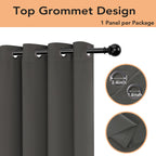 Bonzer Room Divider Curtain Total Privacy Wall Grommet Thermal Insulated Wide Blackout Curtains For Bedroom Living Room, 108L X