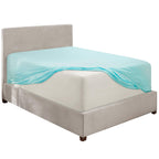 Nestl Extra Deep Pocket King Fitted Sheet, Light Blue Fitted Sheet King Size, 1800 Microfiber King Fitted Sheet Only, Soft King Bed Fitted Sheet Fits Up To 24 Inch Mattress - King Size Fitted Sheets