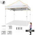 Hoteel 6.6 x 6.6 Pop up Canopy,Easy Up Heavy Duty Canopy with 4 Sidewalls,Upgrade Hexagonal Tube UPF50+ 1500mm Waterproof,Outdoo