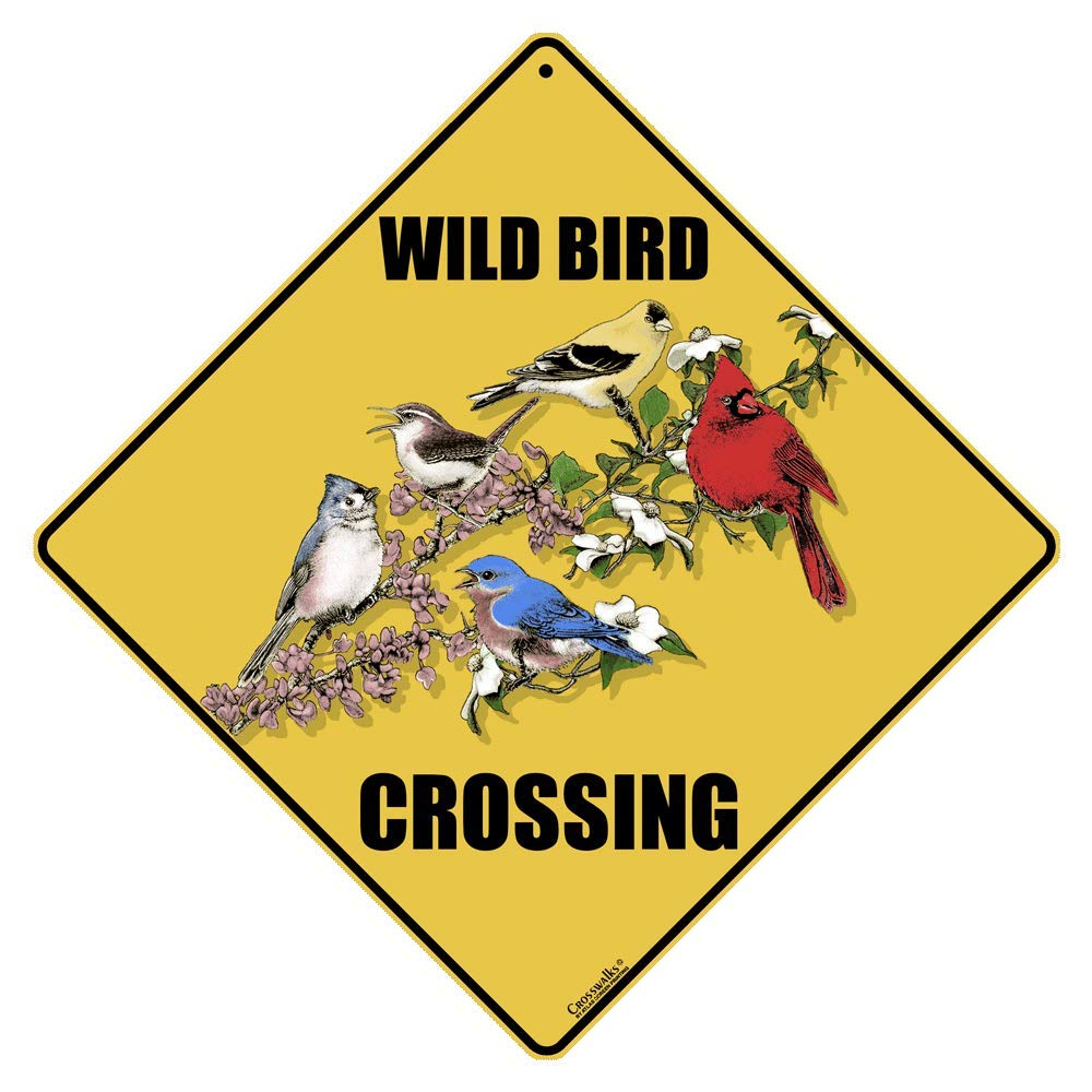 CROSSWALKS Wild Bird Crossing 12 X 12 Aluminum Sign (X21)