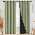 Simplehome 100% Blackout Curtains For Bedroom,Thermal Insulated Grommet Window Drapes Room Darkening Sage Curtains For Living Ro