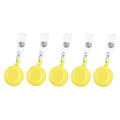 Yokive 10 Pcs Retractable Badge Holder Reel, Round Metal Clip | Identifying The Card, Great For Office, Exhibitions, Events (Yel