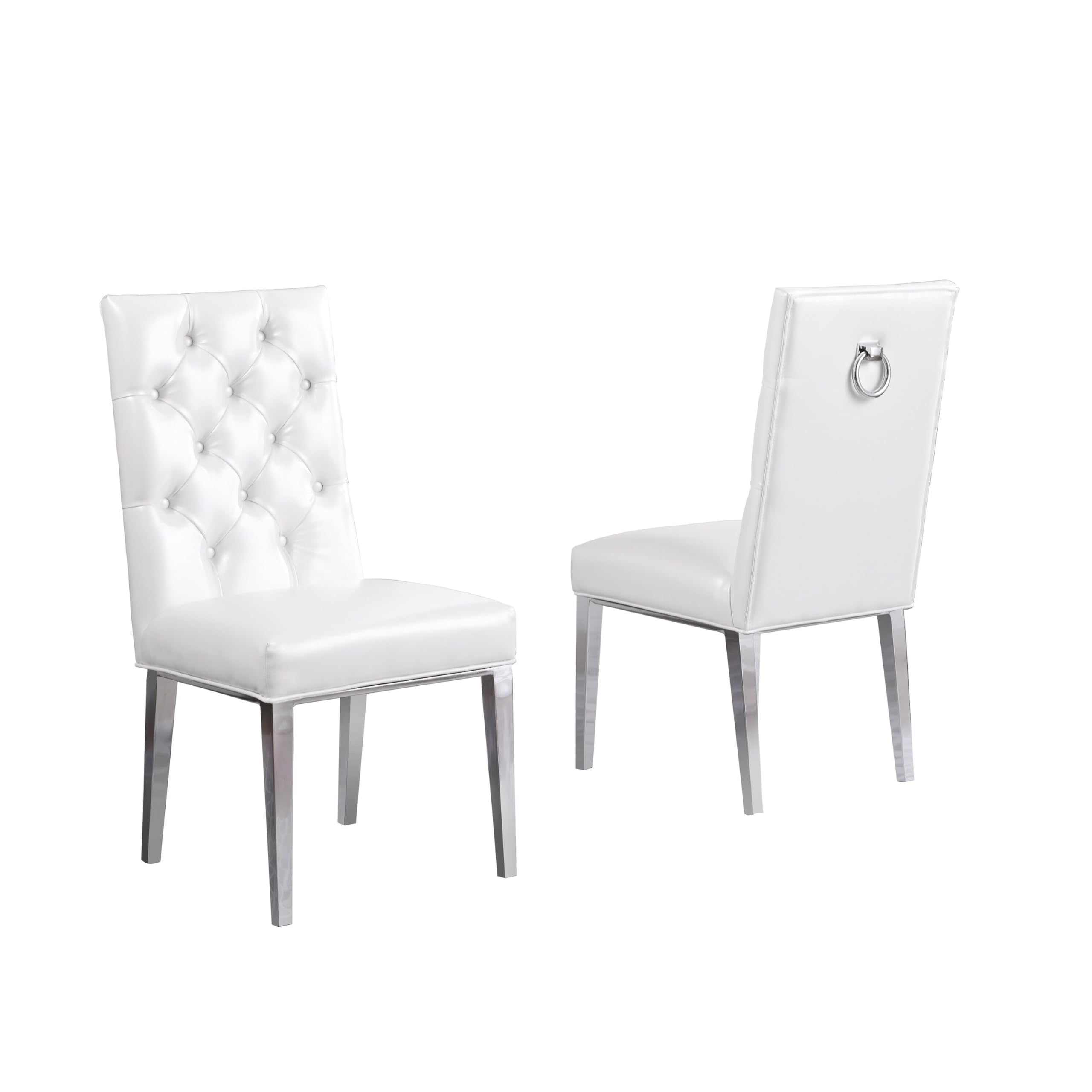 Best Quality Furniture Sc89 Side Chairs (Set Of 2), White