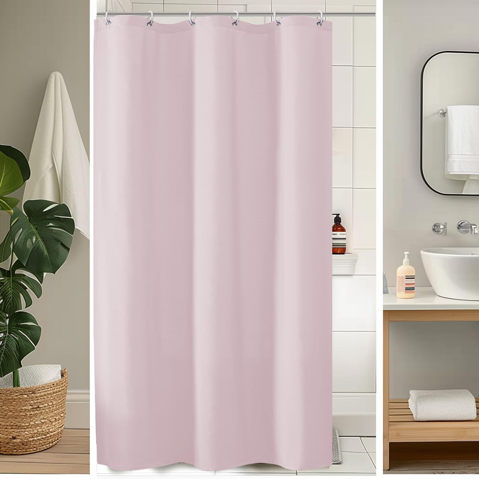 Ovzme Zora 36 X 72 Inch Stall Fabric Shower Curtain - Soft Small Shower Curtain For Bathroom For Narrow Stall Size, Machine Wash