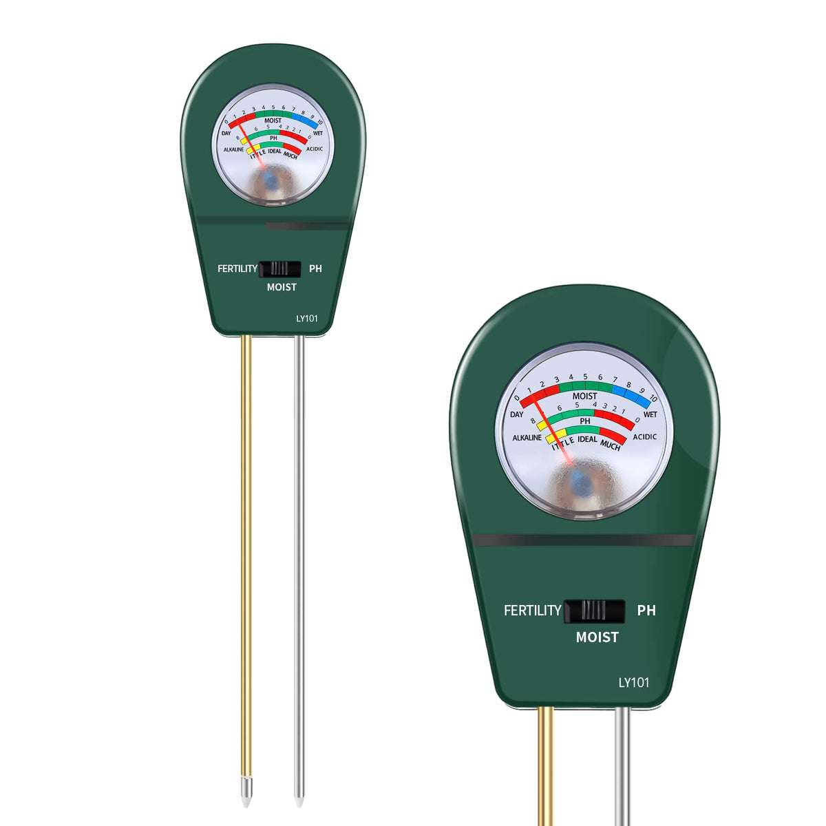 3 In 1 Soil Tester, Soil Fertility Test, Measure Ph Of Garden, Lawn Care, Potted, Horticultural Soil Moisture Meter Sensor, No B