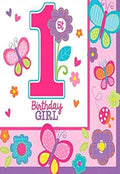 Amscan Sweet Birthday Girl Beverage Napkins, One Size, Pink