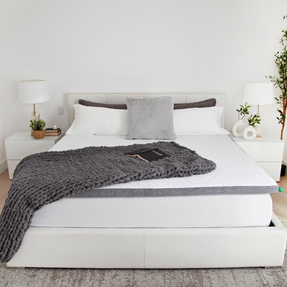 Sleepyhead Gel Infused Mattress Topper King, Thick, Cooling Memory Foam Mattress Topper, Washable Cover, 3' Gel Mattress Pad, 7