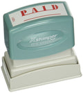 Xstamper(R) One-Color Title Stamp, Pre-Inked, 'Paid', Eco Greeen, Box 1 (Xst1221) , Red