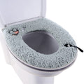 Warm Plush Washable Thicken Toilet Seat Cover Pads Mat with Handle and Zipper