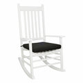 Shine Company Weather-Resistant Outdoor Rocking Chair Seat Cushion, 22'X20', Performance Fabric With Foam Core, Removable Cove