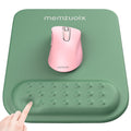 Memzuoix Cyan Ergonomic Mouse Pad With Wrist Rest Support,Premium Memory Foam Cushioning For Pain Relief, Non-Slip Pu Base For S